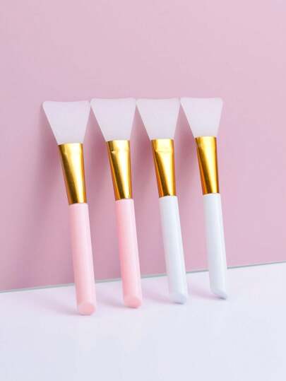 2 Pcs Soft Head Silicone Face Mask Applicator,  Facial Mask Silicone Brushes, Mixed Mud Mask Brush Makeup Beauty Brush Tools On Beauty Salon Beginner-Friendly