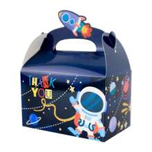 12PCS Outer Space Party Favors Bags With Stickers Space Paper Goodie Gift Bags Planet Astronaut Candy Treat Bags Starry Sky Galaxy Party Gift Bags For Astronaut Science Themed Birthday Party