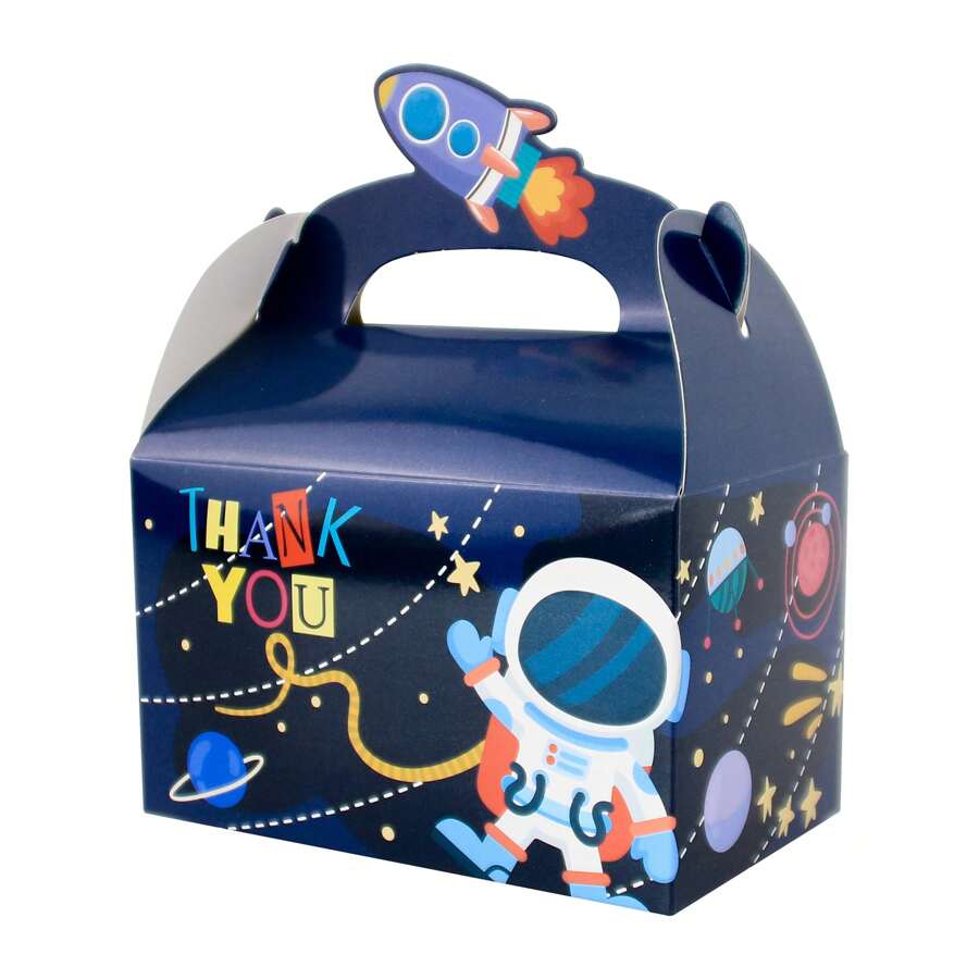 12PCS Outer Space Party Favors Bags With Stickers Space Paper Goodie Gift Bags Planet Astronaut Candy Treat Bags Starry Sky Galaxy Party Gift Bags For Astronaut Science Themed Birthday Party