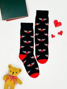 Women Over The Calf Socks - 紅色 - 查看 1