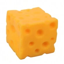 Jumbo Squishy Cheese Shaped Stress Relief Toys,Squeezable Stress Buster Fidget Toy - Yellow - View 1