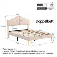 Cama tapizada de terciopelo, cama doble, cama tipo concha con patas de hierro dorado, cabecero regulable en altura, somier de láminas de madera, 90*200 cm/140*200 cm, colchón no incluido