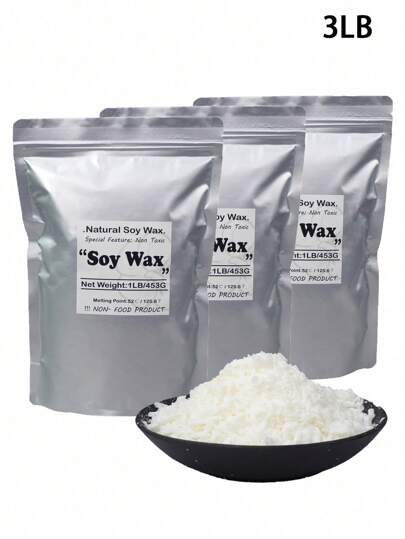 3lbs/100g Soy Wax Raw Material, Suitable For Homemade Candles, Scented Candles, Wax Mold Candle Making
