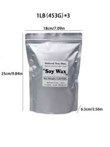 3 libras/100g Materia prima de cera de soja, apta para hacer velas caseras, velas perfumadas, moldes de cera para hacer velas - cera de soja - Ver 2
