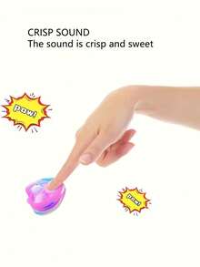 10pcs/Set Random Color Round, Square, Heart-Shaped Keychain Fidget Bubble Toys - Random Color - View 4