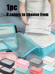 1入組帶拉鍊的大型布料收納袋 - 非常適合存放被子、毛毯、寢具、枕頭和衣物 - 可折疊且寬敞的容器，方便家居組織，大容量的包裝立方體和行李箱組織者，適合家居和旅行 - 便捷且節省空間的解決方案