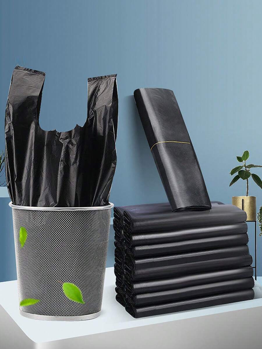 50PCS Disposable Vest-Style Portable Thickened Household Kitchen Garbage Plastic Bags