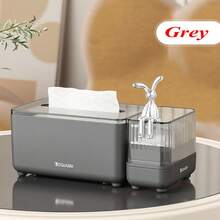 1 Hộp Khăn Giấy + Bộ Đựng Tăm, Màu Trắng Kem, Cao Cấp, Dễ Thương, Đơn Giản, Sang Trọng, Dùng Cho Gia Đình Hoặc Thương Mại, Thích Hợp Cho Phòng Khách Hoặc Nhà Hàng, Có Hộp Đựng Khăn Giấy Và Hộp Đựng Tăm Lò Xo, Trang Trí Nhà Cửa, Đồ Dùng Học Tập - Nhiều màu - Xem 3