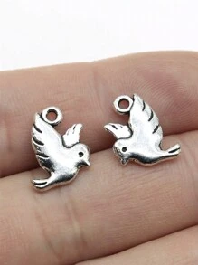 20pcs 15x11mm(0.59x0.43inch) Bird Charms For DIY Keychain, Necklace, Bracelet, Earring Jewelry Making