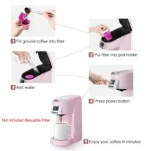 CHULUX Coffee Maker Single Serve Coffee Brewer, Personal Coffee Machine, One-Touch Operation Single Cup Capsule Coffee Maker, With 12 Ounce Built-In Water Tank - US A Type Plug(110-127V) - View 4