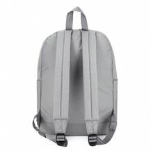 Seventeen London 'Notting Hill' Classic Style Backpack In A School Bag Design – Fits Laptops Up To 15.6" - Grey - View 2
