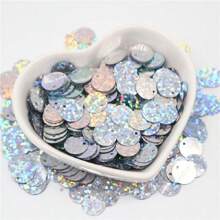 20g 400pcs Paillettes 10mm Flat Round Large Sequin Edge Hole Loose Sequins 1cm Diy Jewelry Sewing Wedding Decoration Craft Garment Accessories Lentejuelas