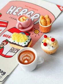 5 Cái/bộ Bánh Latte Mini Dễ Thương Bánh Mì Hoạt Hình Mô Phỏng Thực Phẩm Nam Châm Gắn Tủ Lạnh, Thích Hợp Để Trang Trí Nhà Cửa, Sử Dụng Hàng Ngày Và Quà Tặng Ngày Lễ - Nhiều màu - Xem 4