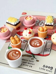 5 Cái/bộ Bánh Latte Mini Dễ Thương Bánh Mì Hoạt Hình Mô Phỏng Thực Phẩm Nam Châm Gắn Tủ Lạnh, Thích Hợp Để Trang Trí Nhà Cửa, Sử Dụng Hàng Ngày Và Quà Tặng Ngày Lễ - Nhiều màu - Xem 2