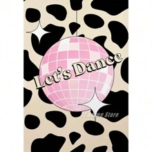 1入組 粉紅色迪斯科球舞池迪斯科派對時尚海報印刷 复古牆藝畫布油畫 家居俱樂部酒吧裝飾，無框 - 彩色 - 查看 40