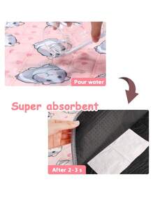 18" X 24" Washable Guinea Pig Cage Pad, Reusable Waterproof Super Absorbent Guinea Pig Pee Pad, Pet Bowl Mat, Small Animal Anti-Slip Mat For Guinea Pigs, Rabbits, Hamsters, Rats - Pink - View 4