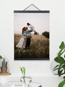 SURELIFE 1pc Black Frame Magnetic Hanger Wood Frames For Poster 21-71cm Long For Photos 30x40cm 40x50cm 40x60cm 50x70cm Canvas Painting Pictures Prints Maps Scrolls And Canvas Artwork Wall Art Decor