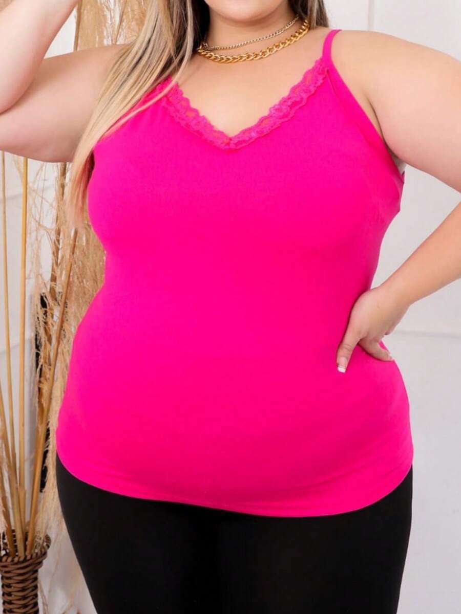 Plus Size Blouses - ורוד חם - ראה 1