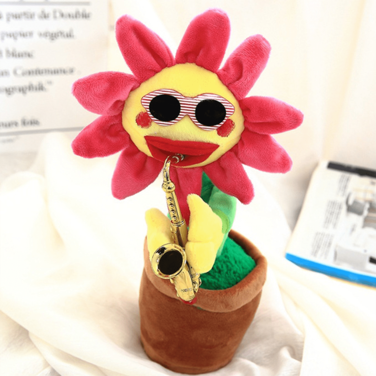 1pc Singing, Dancing And Mimicking Sunflower Toy - Multicolor - View 10