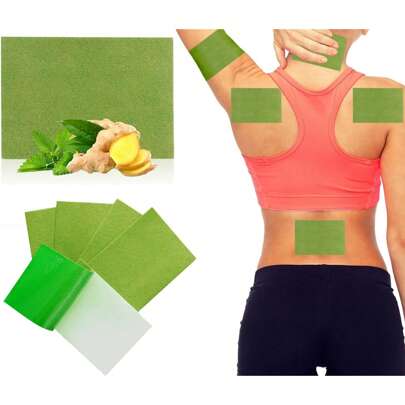 12/40/80片装生姜加热垫，天然加热垫，适用于背部、膝盖、颈部、肩部