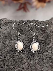 Hoa tai thả cổ điển - trắng - Xem 2