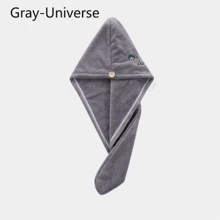 1 件超细纤维毛巾，带纽扣的毛巾，超强吸水，毛巾包，适合卷发，女士速干发巾，防毛躁超细纤维毛巾家居浴室装饰返校发帽浴巾适用于美容沙龙、酒店运动、家庭必需品、毛巾、皮肤护理