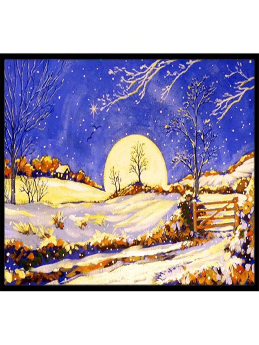 Carolines Treasures ARA0139JMAT Winter Moonrise By Roy Avis Indoor Or Outdoor Mat- 24 X 36 - Multicolor - View 1