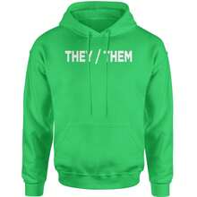 They Them Gender Pronouns Diversity And Inclusion Adult Hoodie Sweatshirt - 查看 5