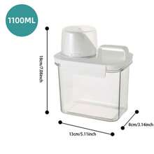 Hộp đựng bột giặt dung tích lớn chống ẩm - Hộp lưu trữ gia đình đa năng cho phòng tắm và nhà bếp - Nhiều màu - Xem 7