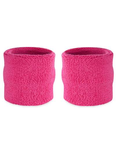 New 2024 2pcs/Set 8cm * 8cm Sweat-Absorbent Breathable Sports Fitness Towel Wristband, Suitable For Both Men And Women, Ideal For Tennis, Basketball, Football, Running And Hiking Gym Gym Wristbands Accessories
