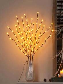 1pc Creative 20LED Artificial Simulation Tree Branch Light String, Indoor Room Desktop Decorative DIY Tree Shaped Night Light,Room Decor,Home Decor Light,Christmas Decorative Night Light - Dendritic - View 3