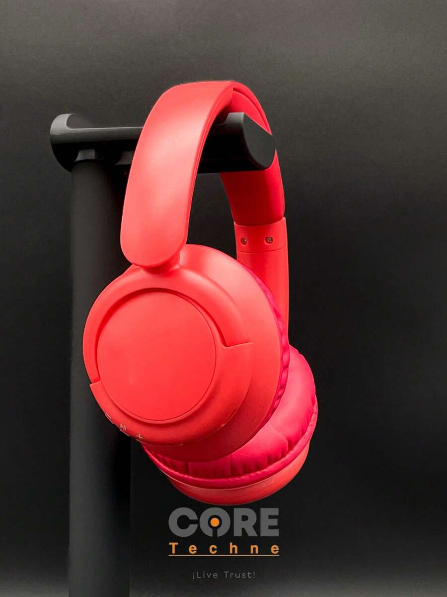 Diadema Audífonos 200BT Bluetooth PURE BASS Recargable 27 Horas Reproducción Manos libre Micrófono Radio MicroSD Aux3.5 - Rojo - Ver 1