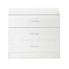 Modern Simple 3-Drawer Dresser - White - View 4
