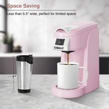 CHULUX Coffee Maker Single Serve Coffee Brewer, Personal Coffee Machine, One-Touch Operation Single Cup Capsule Coffee Maker, With 12 Ounce Built-In Water Tank - US A Type Plug(110-127V) - View 8