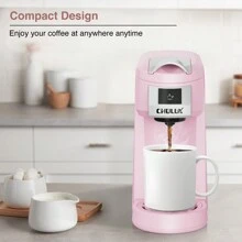 CHULUX Coffee Maker Single Serve Coffee Brewer, Personal Coffee Machine, One-Touch Operation Single Cup Capsule Coffee Maker, With 12 Ounce Built-In Water Tank - US A Type Plug(110-127V) - View 2
