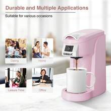CHULUX Coffee Maker Single Serve Coffee Brewer, Personal Coffee Machine, One-Touch Operation Single Cup Capsule Coffee Maker, With 12 Ounce Built-In Water Tank - US A Type Plug(110-127V) - View 5