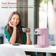 CHULUX Coffee Maker Single Serve Coffee Brewer, Personal Coffee Machine, One-Touch Operation Single Cup Capsule Coffee Maker, With 12 Ounce Built-In Water Tank - US A Type Plug(110-127V) - View 7