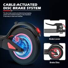 MADOG Electric Scooter With App-Enabled, E-Scooter Adults With 350W Motor, Up To 19 MPH & 22 Miles, Folding Electric Scooter With 10" Rubber Tires, Max Load 250lbs, Black - màu đen - Xem 8