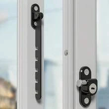 Window Safety Lock, Window Restrictor Fixing Device, Easy To Install And Adjustable, Suitable For Casement Windows, Bedrooms, Kitchens - Black - View 4