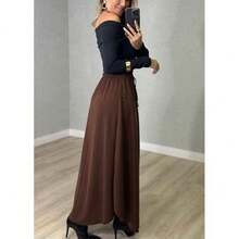 Women Skirts - 棕色 - 查看 3