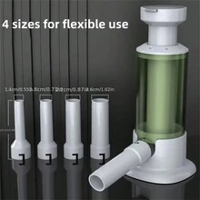 1入組香腸注射器機，塑料香腸注射器，手動香腸灌裝機，配有四個灌裝管，香腸灌裝機，肉類灌裝器，手動薩拉米製造機，廚房工具，食品，烹飪，肉類，禽類，廚房，廚房用品，廚房工具，廚房物品。 - 彩色 - 查看 2