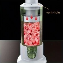 1入組香腸注射器機，塑料香腸注射器，手動香腸灌裝機，配有四個灌裝管，香腸灌裝機，肉類灌裝器，手動薩拉米製造機，廚房工具，食品，烹飪，肉類，禽類，廚房，廚房用品，廚房工具，廚房物品。 - 彩色 - 查看 5