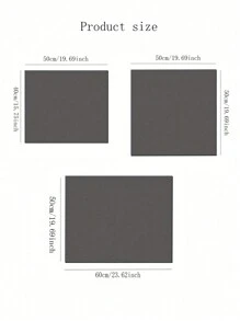 1PC Màu Trơn Phòng Tắm Thảm Máy Giặt Thảm, Thảm Chống Bụi Cao Su, Phong Cách Đơn Giản, Có Thể Sử Dụng Được Trong Máy Giặt Tủ Lạnh, V. V. - Xám - Xem 2