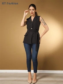 Women Blouses - Black - View 2