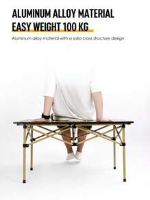 Fold Up Lightweight Camping Table, 4-6 Person Portable Roll Up Table With Carry Bag For Outdoor - Multicolor - View 4