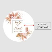 96入組禾本科植物婚禮貼紙，定制婚禮標籤，個性化洗禮、生日封口貼紙，派對裝飾用品 - 423 - 查看 1