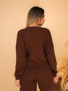 Women Two-Piece Outfits - Brown - View 6