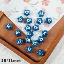 10pcs Colorful Flower Shaped Hand Painted Ceramic DIY Beads For Bracelet, Necklace, Earrings, Phone Charm Pendant Jewelry Making Valentines