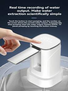 [1入組]可折疊式多容量自動水泵，智能感應式電動飲水機，便攜式設計，與桶裝水相容，黑色現代風格，快速泵送，適用於家庭和辦公室，適合節日派對必備