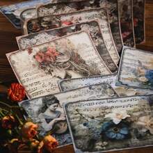 Music Theme Scrapbook Paper, 30 Sheets Vintage Floral Pattern Paper For Journaling - Apricot - View 1